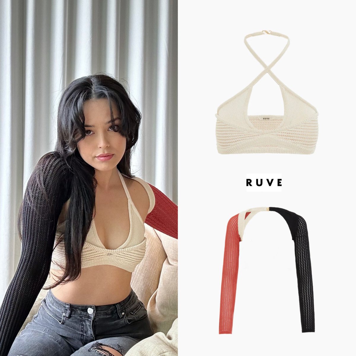 valkyraecloset's tweet photo. valkyrae via twitter/IG she is wearing
#RUVE devu top (49€/53$)
#RUVE noun too (50€/54$) https://t.co/QI3jBwdJes