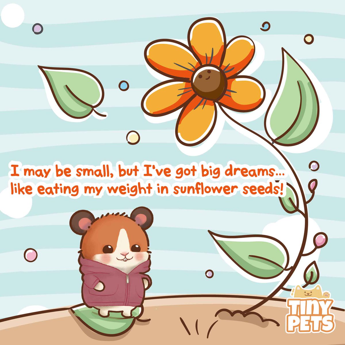 TheTinyPets's tweet photo. I may be small, but I've got big dreams, like eating my weight in sunflower seeds 🌻 - Nikko
#TheTinyPets #TinyPetsWorld #PetsTalk https://t.co/YVtrBsxoIp