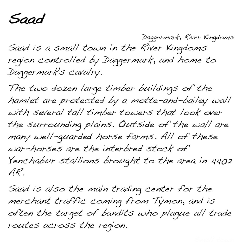 GolarionToday's tweet photo. Saad, Daggermark, River Kingdoms
https://t.co/mBTkvS9Hzp
#Saad #Daggermark #RiverKingdoms #Yenchabur #4402AR https://t.co/lz0lUwIwER