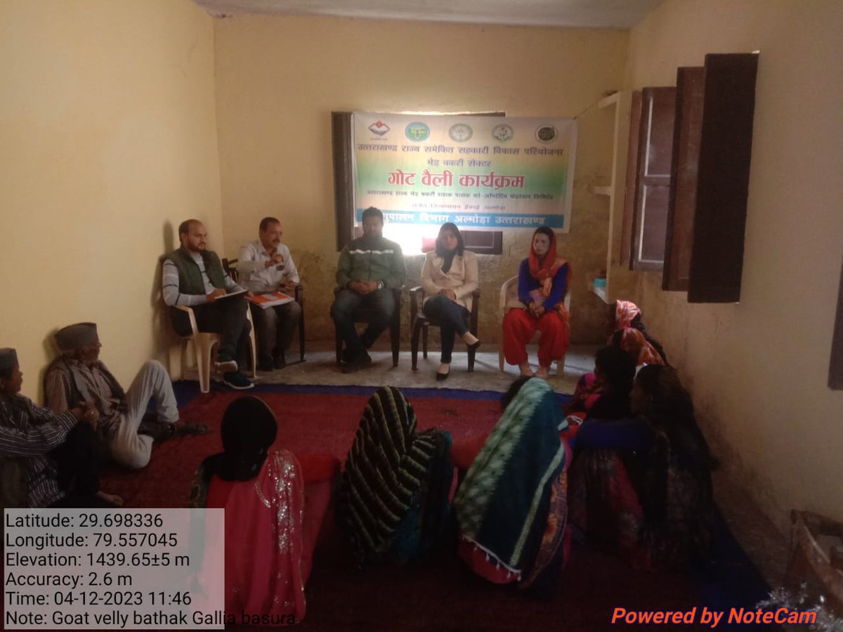 FIUALM_USGCF's tweet photo. दिनाँक 12/04/2023 को ग्राम गल्ली बस्युरा व डांगीखोला के बकरी पालकों के साथ एक बैठक का आयोजन किया गया जिसमे डा रोहित प्रभात,नीमा पांडे (सहo, वि o, अ० ) नवीन बिष्ट (सचिव) भरत गैरोला डीo एल ० सीo हवालबाग) प्रतिभाग किया गया@basava_ias @mdusgcf @SANJAYK47559742 @UswdbCeo @pashudhanUK https://t.co/VDeq2A5UoW