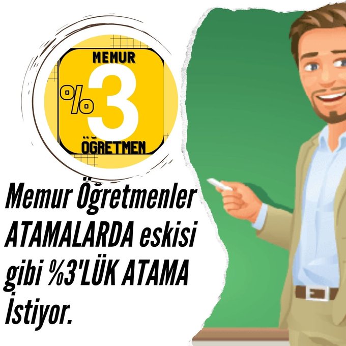 <a href="/ismailAkdag80/">İsmail Akdağ</a> KPSS puanı ile kamuda görev yapan öğretmenlik yapma ehliyeti olan memuröğretmenler daha önce de verilen kurumlar arası geçiş hakkının geri verilmesini istiyor. #memuröğretmenler 11 yıldır mağdur.