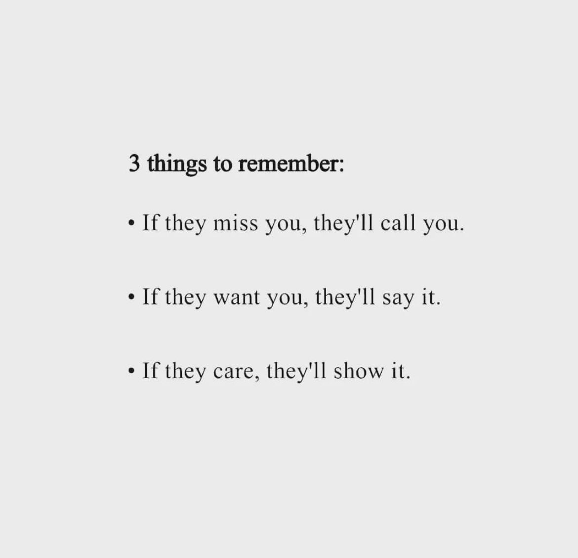 3 things to remember: