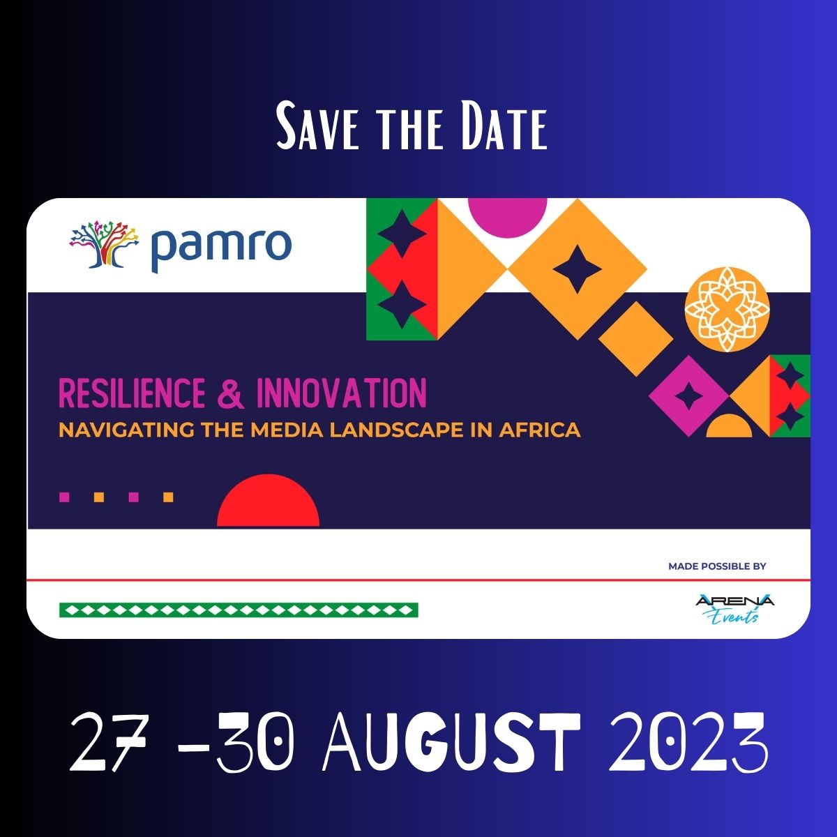 You're Invited to join the 24th Annual Media Research Conference in Casablanca, Morocco!  More information on our website.

Hotel Bookings: lnkd.in/dEFs3ms5
Conference Ticket bookings: lnkd.in/dAGNc-mu
#mediaresearch #mediaresearchconference #pamro23