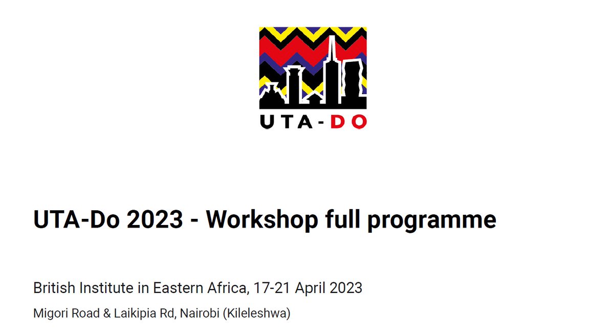 UTADO_Africa's tweet photo. It's happening! Check out our full programme for next week with Wangui Kimari @scholarwright @AyonaDatta @yosufmohd @HuangZhengli @LizaCirolia @mnyakibia @keguro_ @andretwp Bettina Ng'weno Alice Gathoni @joy_mboya Hellen Wanjohi @Mr_Endiem and others https://t.co/JSS9NXMH0z https://t.co/CBQDnN7vkO