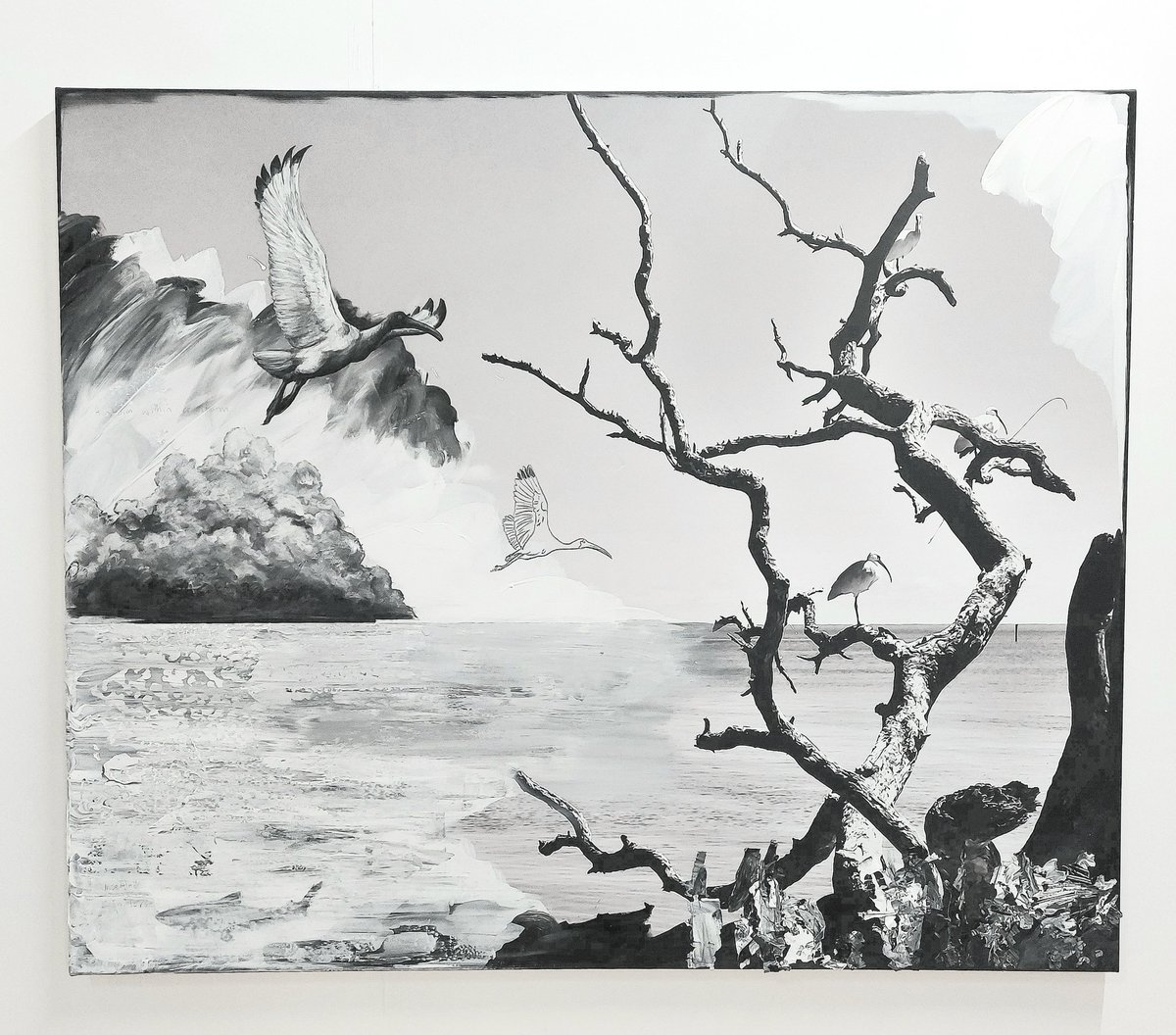 Islamorada, 2023.

Charcoal, chalk, gesso and gloss on a black and white photograph printed on canvas.
128 x 148 cm.

Available through my website. DM for more details.

#islamorada #annesbeach #florida #floridakeys #thekeys #ibis #ocean #oceanscape  
tomvh.com