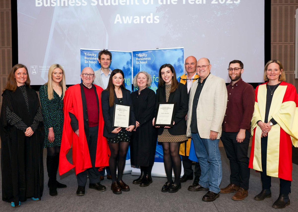 TCDBusiness's tweet photo. 🎉 Huge congratulations to winner Aoife Mullan and finalists Jane Brazil and Rachel Nally who were presented with their Business Student of the Year 2023 awards yesterday evening. 

Read more about the impressive achievements of our three finalists here 👉 https://t.co/of3QA8KDju https://t.co/BVbCJ4ELaC