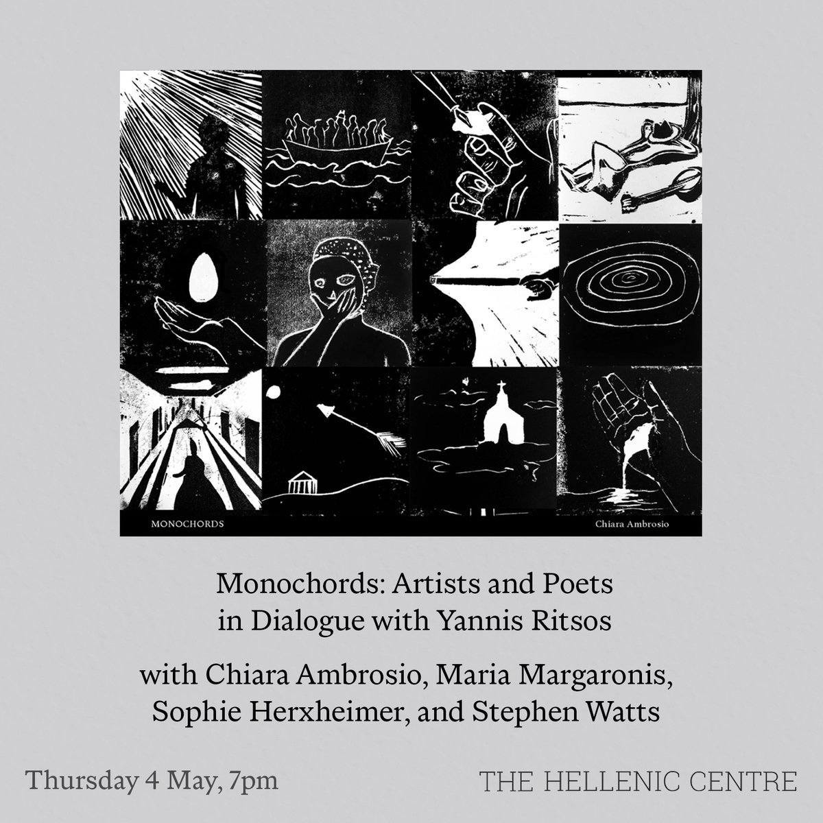 prototype (@prototypepubs) on Twitter photo Please join us for the launch at <a href="/hellenicentre/">The Hellenic Centre</a> on 4 May with <a href="/ChiaraAmbrosio/">Chiara Ambrosio</a>, @mariamargaronis, @SophieherX and Stephen Watts.
The event is free but please register here: eventbrite.co.uk/e/the-monochor… Please join us for the launch at <a href="/hellenicentre/">The Hellenic Centre</a> on 4 May with <a href="/ChiaraAmbrosio/">Chiara Ambrosio</a>, @mariamargaronis, @SophieherX and Stephen Watts.
The event is free but please register here: eventbrite.co.uk/e/the-monochor…