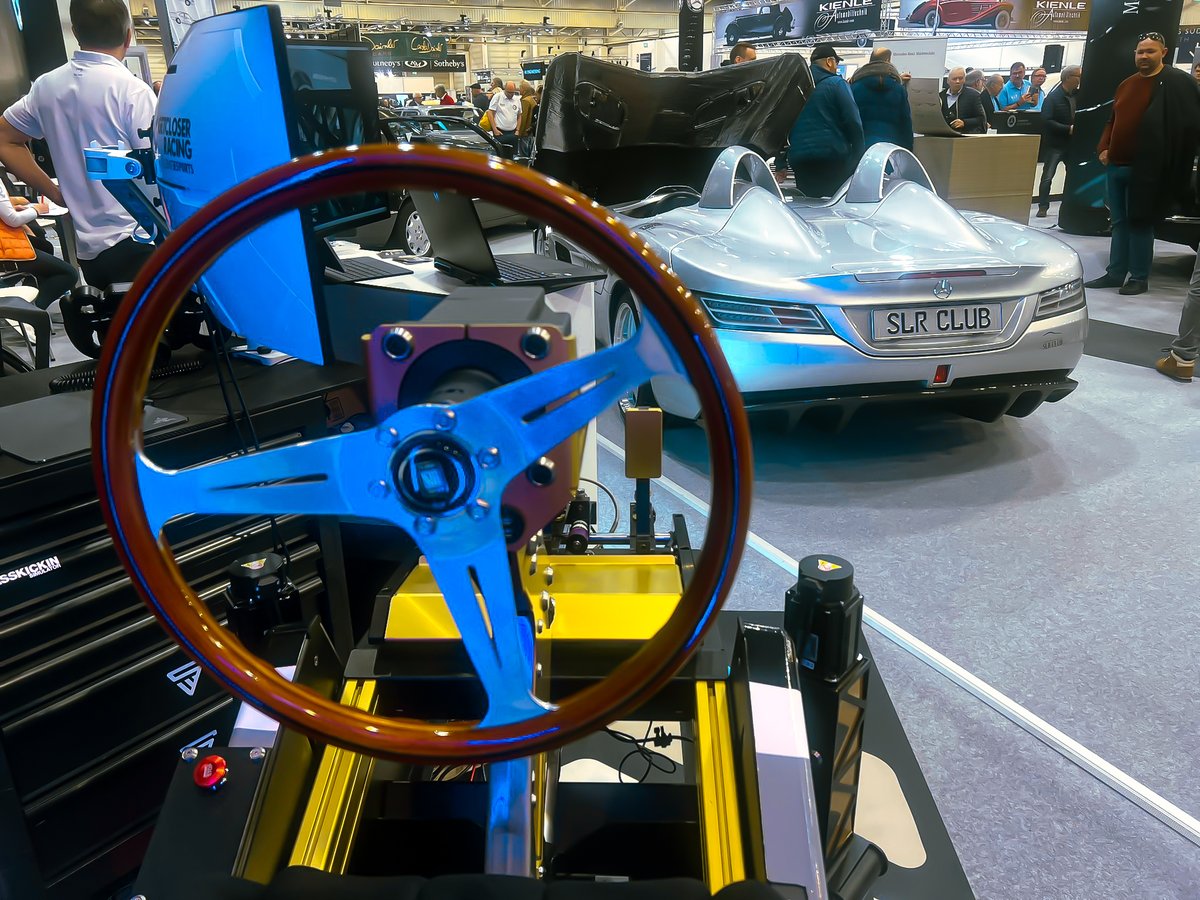 SimRacingExpo's tweet photo. If you're visiting the Techno Classica Essen you'll find some advertisement for the #SimRacingExpo along the Sim|Switch #Simulator of @teamgetcloserr1!

Give it a try 👋

Get you're tickets now
📷https://t.co/5NZXLKPs4e

#SRE23 https://t.co/Ozu3wqyjXm
