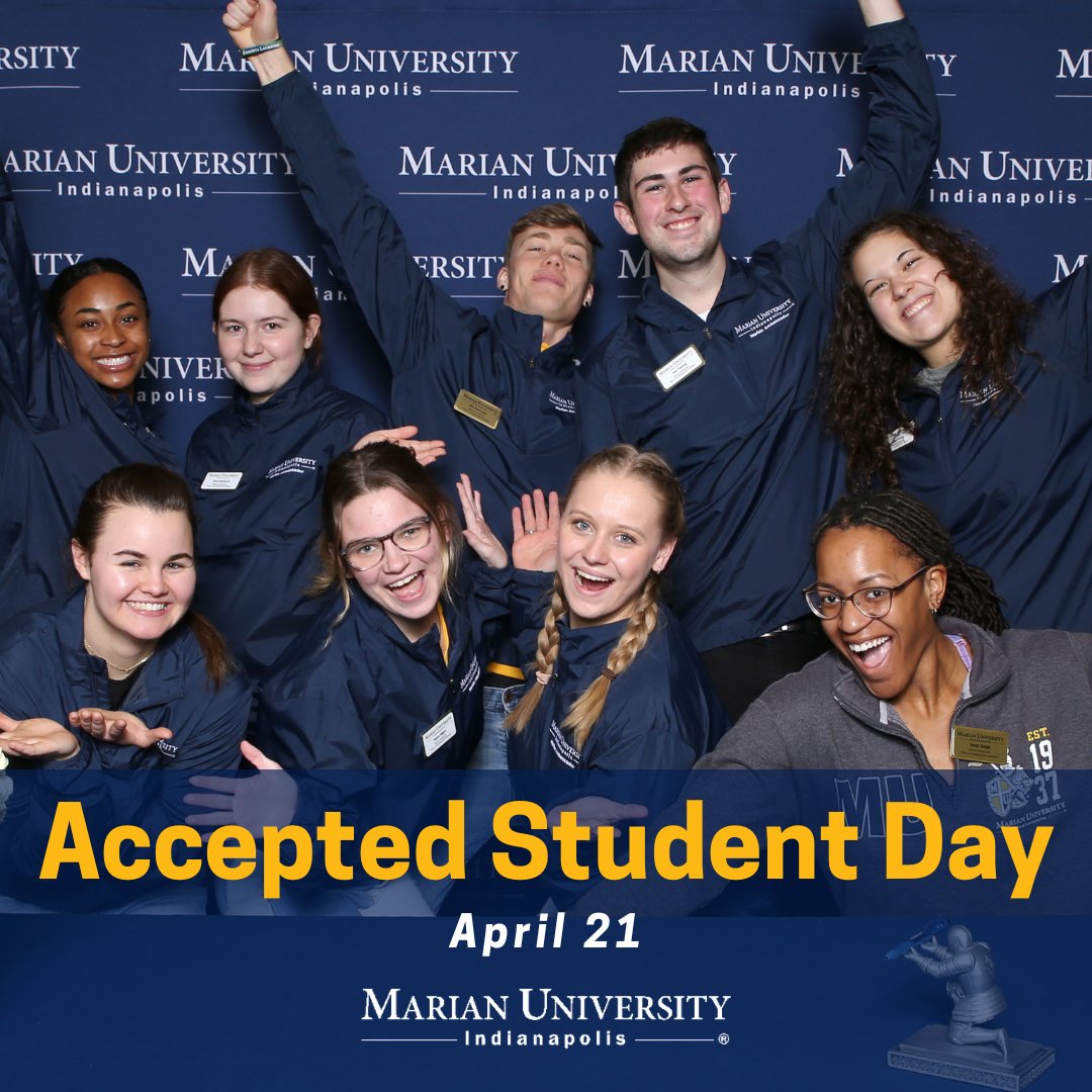 Our final Accepted Student Day is next Friday, April 21! 

If you have not been, register for the event and check out an article titled "The Excitement Surrounding Accepted Student Day" with the link in our bio.

Go Knights!

#MadeItMarian