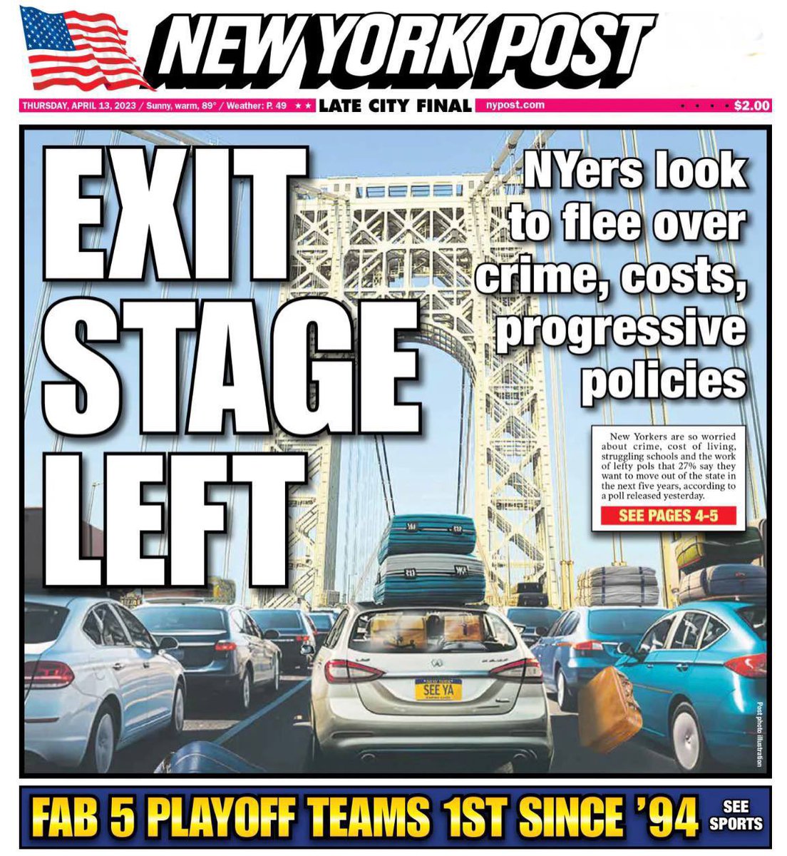 LeeMZeldin's tweet photo. Every day, more and more families hit their breaking point and permanently flee Kathy Hochul’s New York. https://t.co/cDBGkAHscb