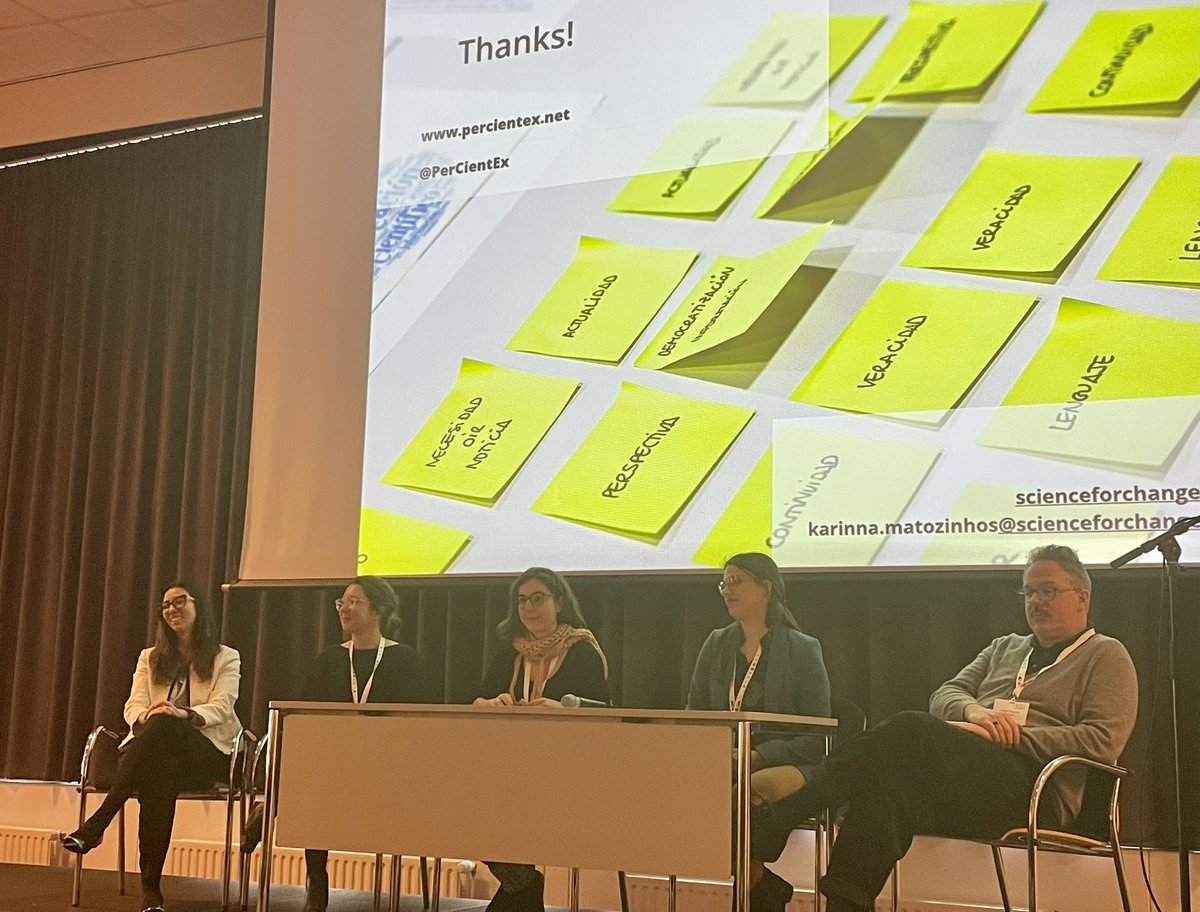 giulia_bonelli's tweet photo. Best practices in Spanish #science #journalism: @kamatozinhos presenting @PerCientEx results at #PCST2023 #PCST23 @PcsTconference https://t.co/IiEsmzsBAC