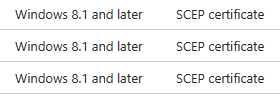 JeroenEbus's tweet image. Why is a SCEP certificate configuration profile showing a Windows 8.1 and later when I choose for Windows 10 and later? And yes, I know that Windows 10 comes later then Windows 8.1. :) #msintune #SCEP