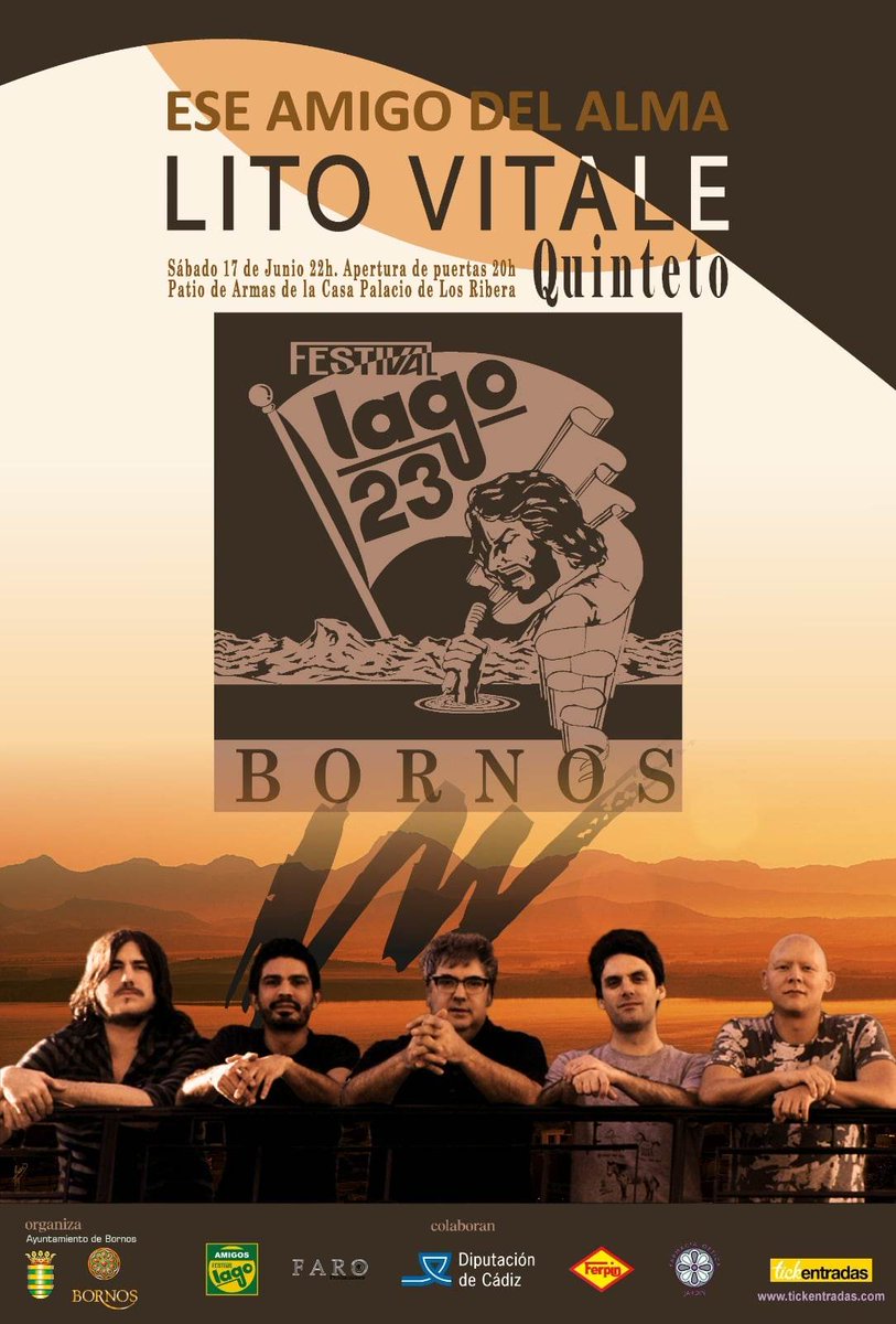 FaroProduccion's tweet photo. Ya disponible las entradas para el concierto en Lito Viale el el Festival Lago de Bornos (Cádiz) https://t.co/4oLthhdOsd https://t.co/6Eycz6jj6r