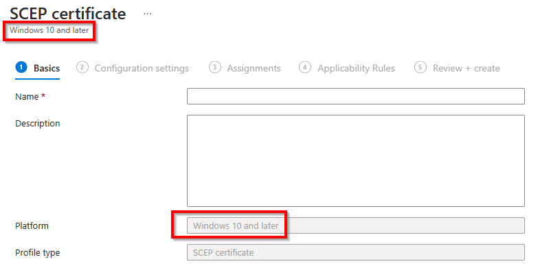 JeroenEbus's tweet image. Why is a SCEP certificate configuration profile showing a Windows 8.1 and later when I choose for Windows 10 and later? And yes, I know that Windows 10 comes later then Windows 8.1. :) #msintune #SCEP