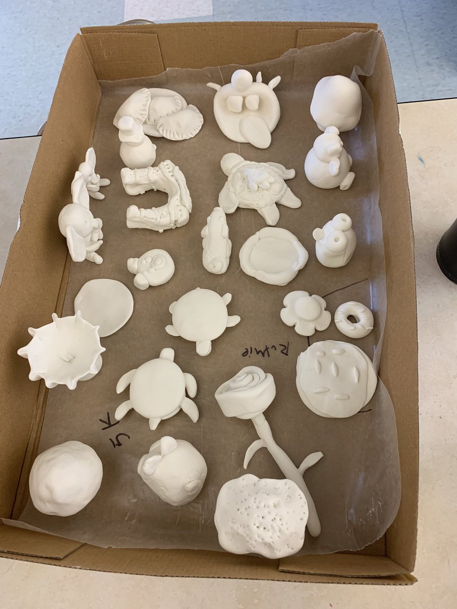 Kerrclass's tweet photo. In Art this week, 5K started sculpting with model magic- impressive beginnings! https://t.co/h1ZRFKb0tJ