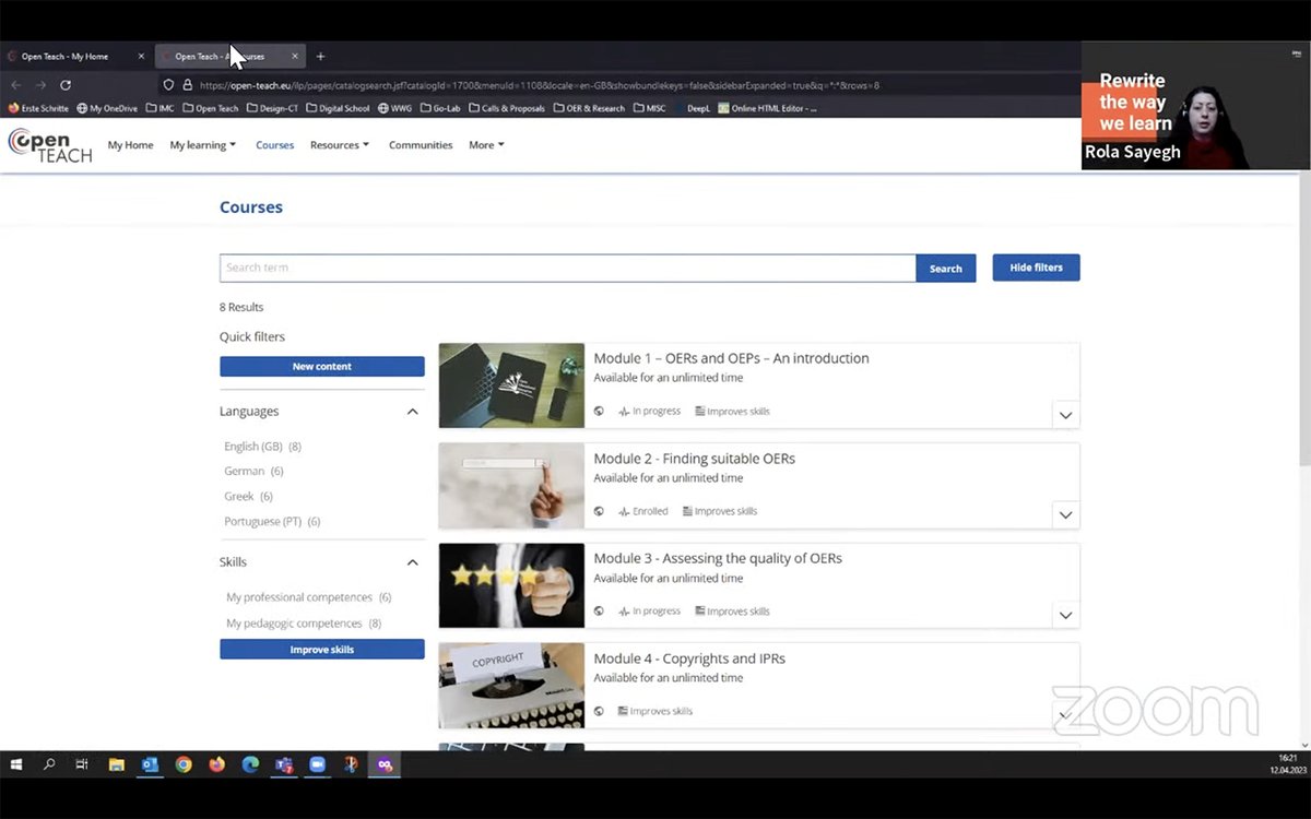 OpenTeachEU's tweet image. 📍 The Open Teach project resources were presented yesterday at the @LfE_EUProject  #Webinar - Transforming School Education with Open Education Resources and Practices.
#OpenTeachProject #OER #OEP