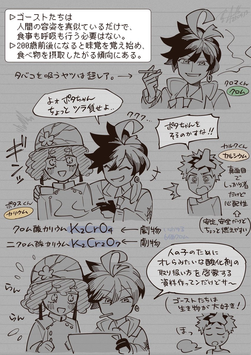 ポタちゃん特集
#元素擬人化 #Elemental_Ghost 