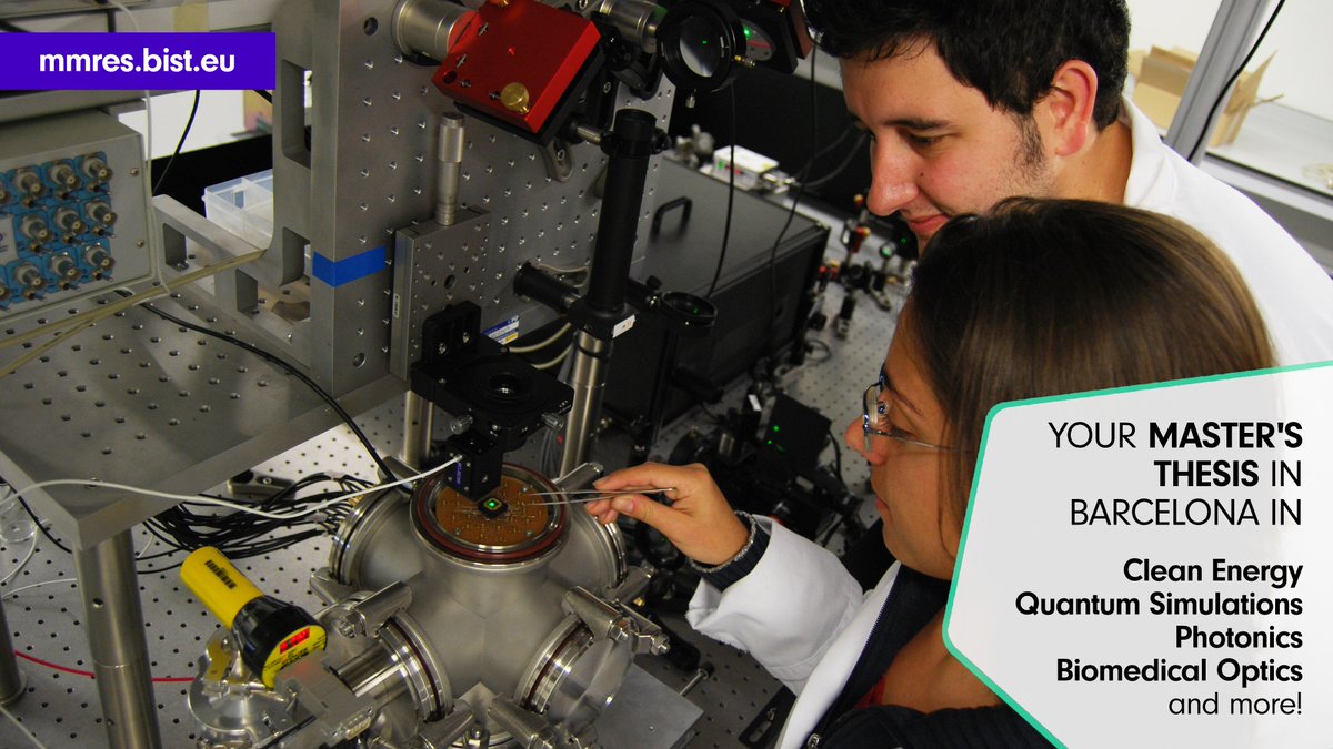 Get your Master’s in Research in Barcelona, with Research Projects in #CleanEnergy, #QuantumSimulations, #Photonics, #BiomedicalOptics and more!

mmres.bist.eu

📸 <a href="/ICFOnians/">ICFO</a> researchers working with nanomaterials

#MMRES #BISTMaster