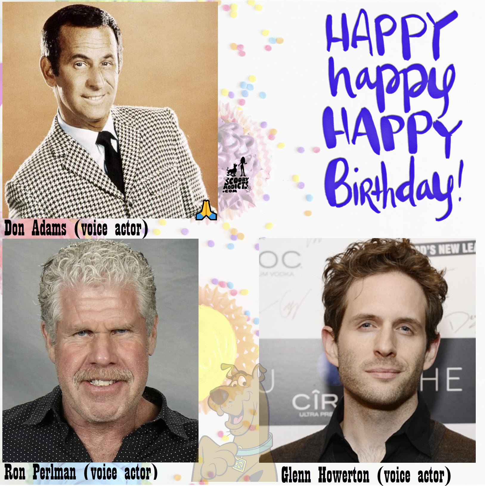 Birthdays - April 13 HAPPY BIRTHDAY Don Adams
Ron Perlman
Glenn Howerton 