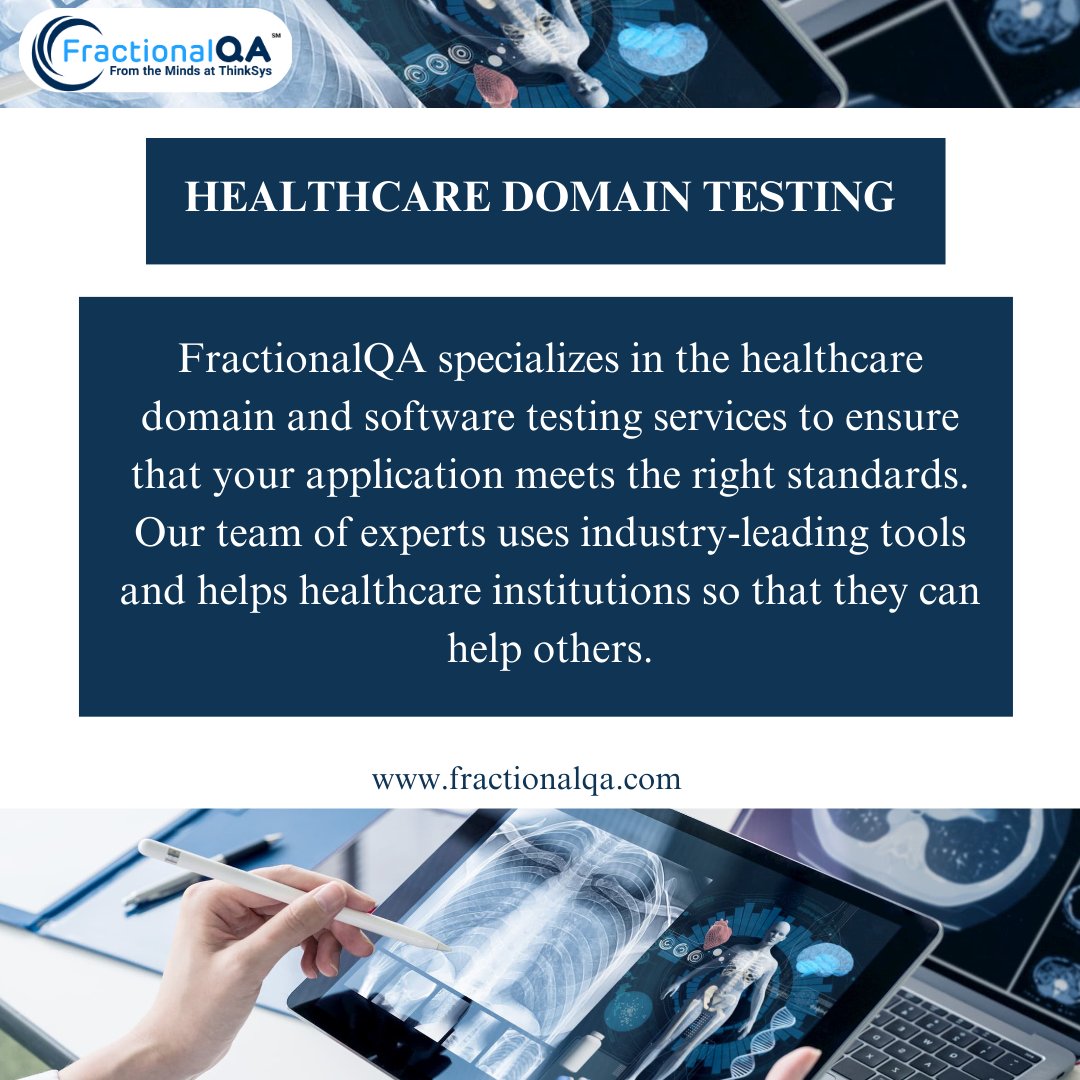 thinksysinc's tweet photo. #domaintesting #healthcare #softwaretesting #softwaredeveloper #domain #fractionalqa #teamofexperts #healthcareindustry #tools #leading 
For more information visit our website - https://t.co/YphHz93ERR https://t.co/TLMcJnHNTR