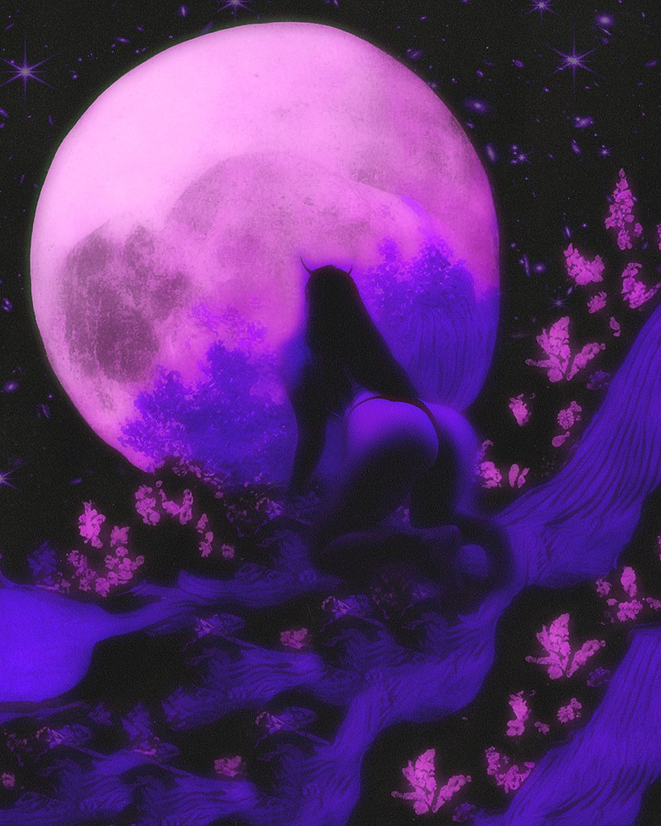 dragonfairy888's tweet photo. When photography and AI merge together you get such a beautiful outcome. 
Art by @GrainDevil featuring me 🌕✨ https://t.co/IsosYCJbaw