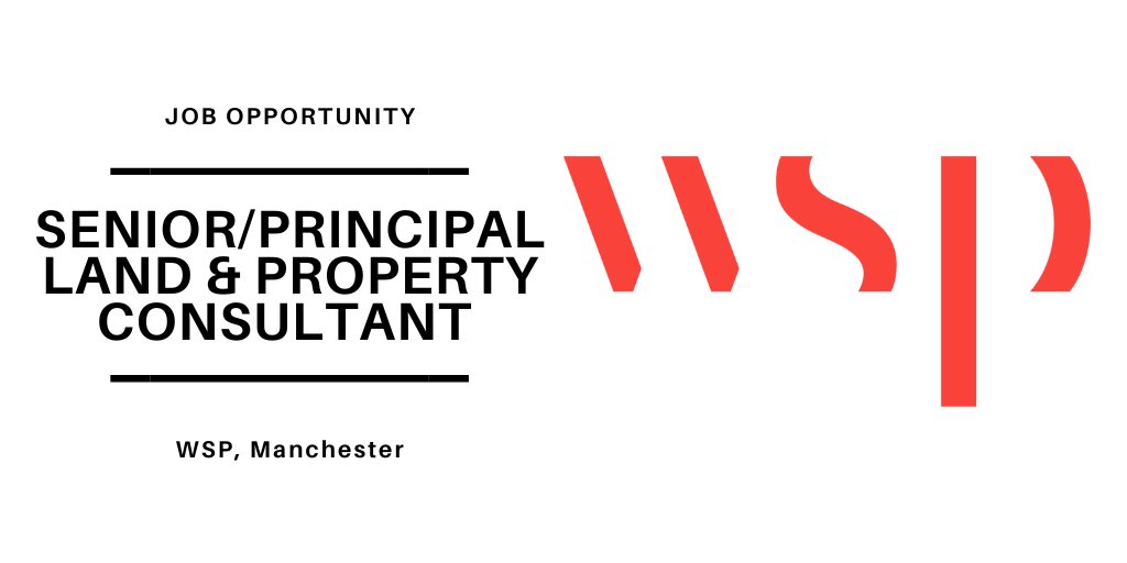 Job Opportunity: Senior/Principal Land &amp; Property Consultant <a href="/wsp/">WSP</a>  
WSP is one of the UK's largest supplier of Land services and is looking to strengthen its team of experienced property professionals across the UK.
Info: compulsorypurchaseassociation.org/files/wsp---jo…
Apply: apply5.lumessetalentlink.com/apply-app/page…