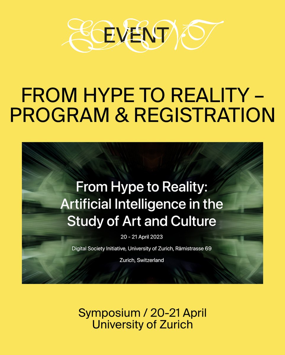 Next week!! Participation is free and open to everyone. The event will take place on-site in Zurich (Switzerland), and will be live-streamed via Zoom.
Register (for either on-site or online participation) here:ema.uzh.ch/en/main-events…