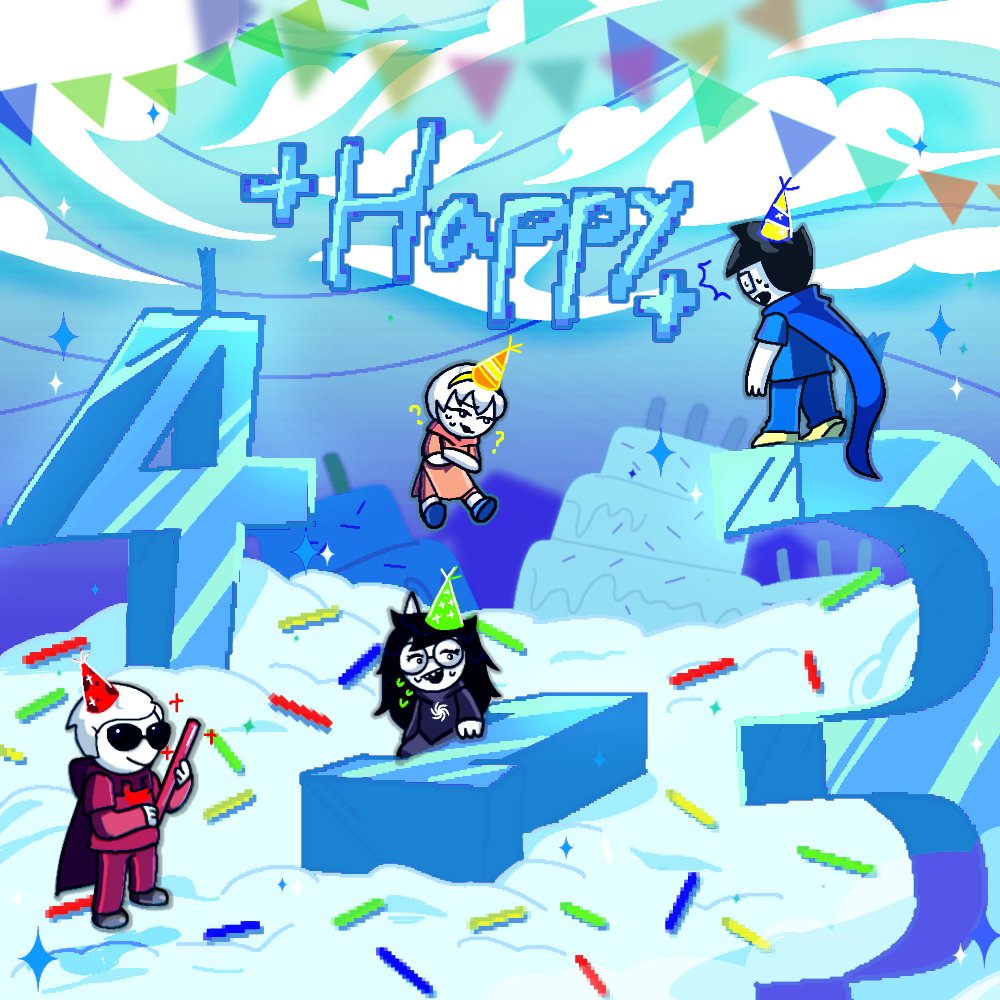 413🎉🎂✨️

#Homestuck #homestuck413 
#johnegbert #jadeharley #roselalonde #davestrider