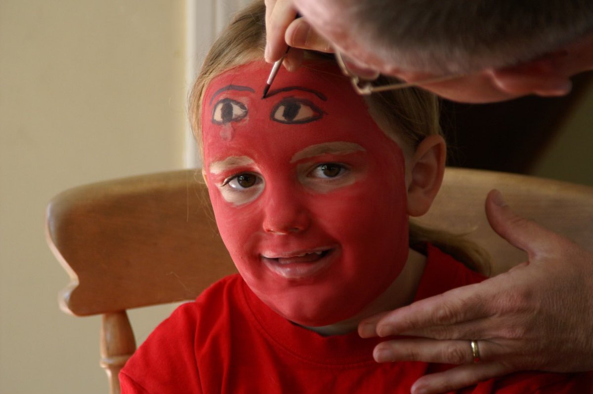 getting painted as empress of the racnoss for a church event, wby? xx