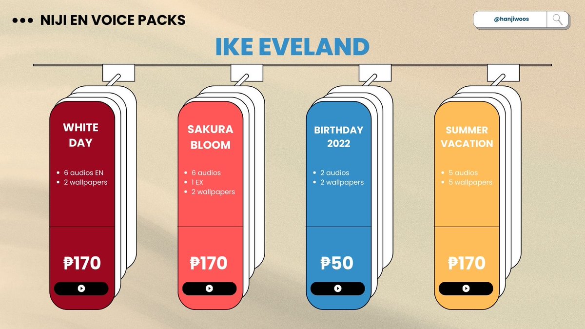 hanjiwoos's tweet photo. 🛒 NIJISANJI EN voice packs
💳 paypal, gcash, bdo

⇆ open for trade (2434 or 🗡️)
🏷 wts lfb wtt nijien luxiem noctyx vps https://t.co/9czSVZpgxt