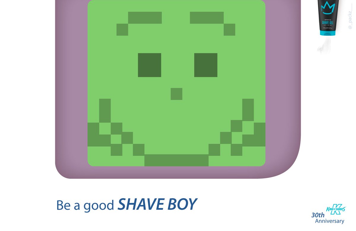 _packz___'s tweet photo. @OneMinuteBriefs @KingofShaves "SHAVE BOY" 🪒🎮👾💙
.
@OneMinuteBriefs  of the Day:  
Create posters to celebrate the 30th Anniversary of @KingofShaves &amp; bring a hit of 90's Shave Happy into the mix. 
#ShaveHappyBirthday https://t.co/HazL8AwCpQ