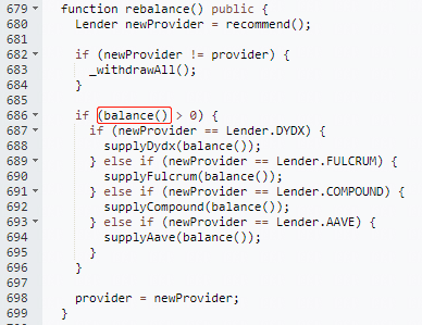 BeosinAlert's tweet photo. Detailed analysis of the Yearn Finance @iearnfinance $11M hack.
The root cause is the misconfiguration of yUSDT Token contract. When performing a rebalance to reselect pools, only USDT is used as the add amount, and USDC cannot add to the pool. https://t.co/b8V1gCPs2x