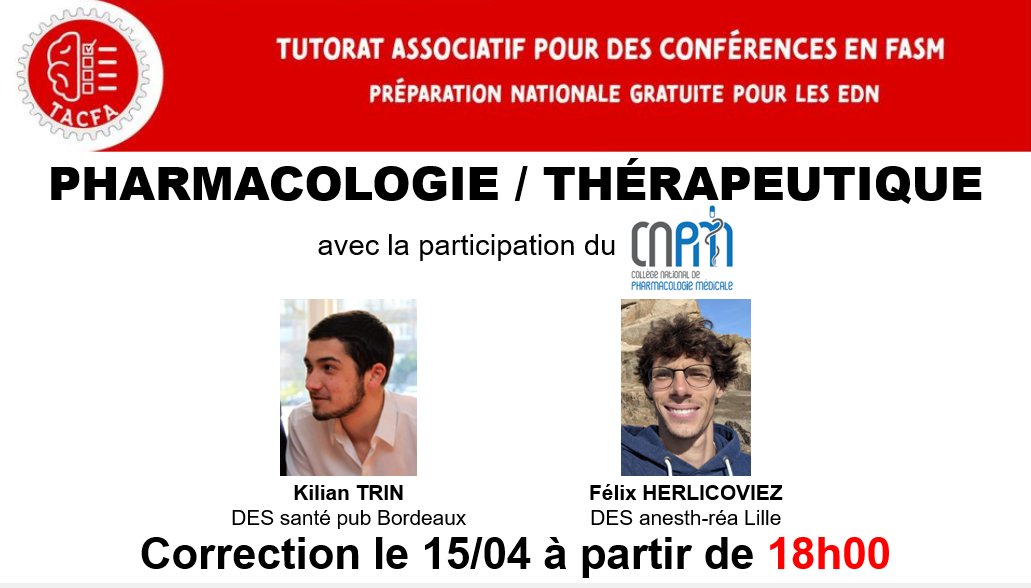 Moins de 2 jours pour composer sur <a href="/UNESSfr/">UNESS.fr</a> la conférence de pharmacologie et thérapeutique

Un grand merci au Pr @CracowskiL (PU-PH pharmacologie, CHU Grenoble), président du <a href="/CNPM_fr/">CNPM_fr</a>, pour sa relecture attentive

<a href="/KilianTrin/">Kilian Trin</a> <a href="/SFPT_fr/">Soc. Française de Pharmacologie et Thérapeutique</a>