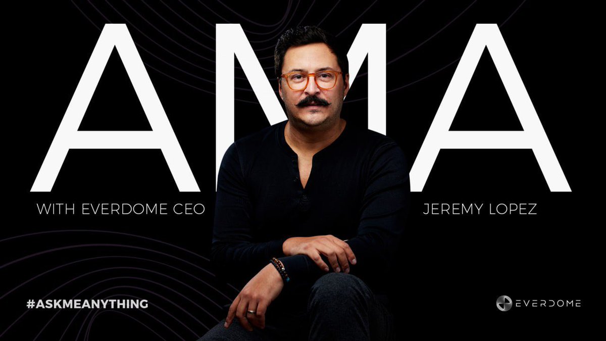 DOME_Community's tweet photo. Looking forward to seeing as many of you as possible in the first AMA with Everdome’s new CEO @@EVR_JL 🎙

Join our Discord to take part live 🙋 https://t.co/k7LrBix4xw 

📅 Tues April 18 - 2pm CET

#TheJourneyHasBegun https://t.co/XwqU0Af0oo