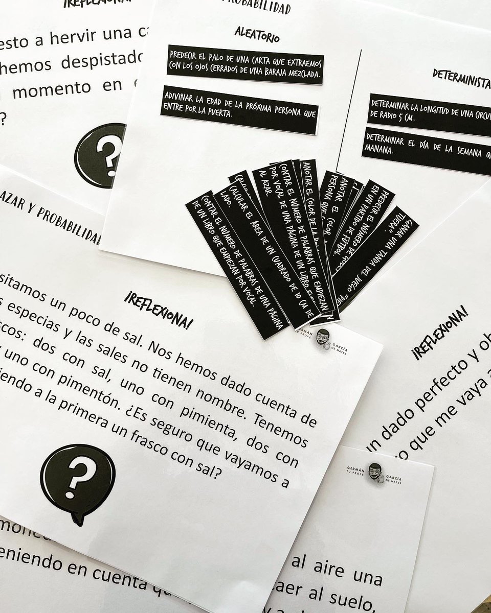 German_GarL's tweet photo. Mañana realizaremos esta actividad grupal para poner de manifiesto la presencia del azar en la vida cotidiana. 

Los alumnos tendrán que reflexionar sobre determinados experimentos y obtener conclusiones en torno a los posibles resultados de estos. https://t.co/NHWvD6a2nX