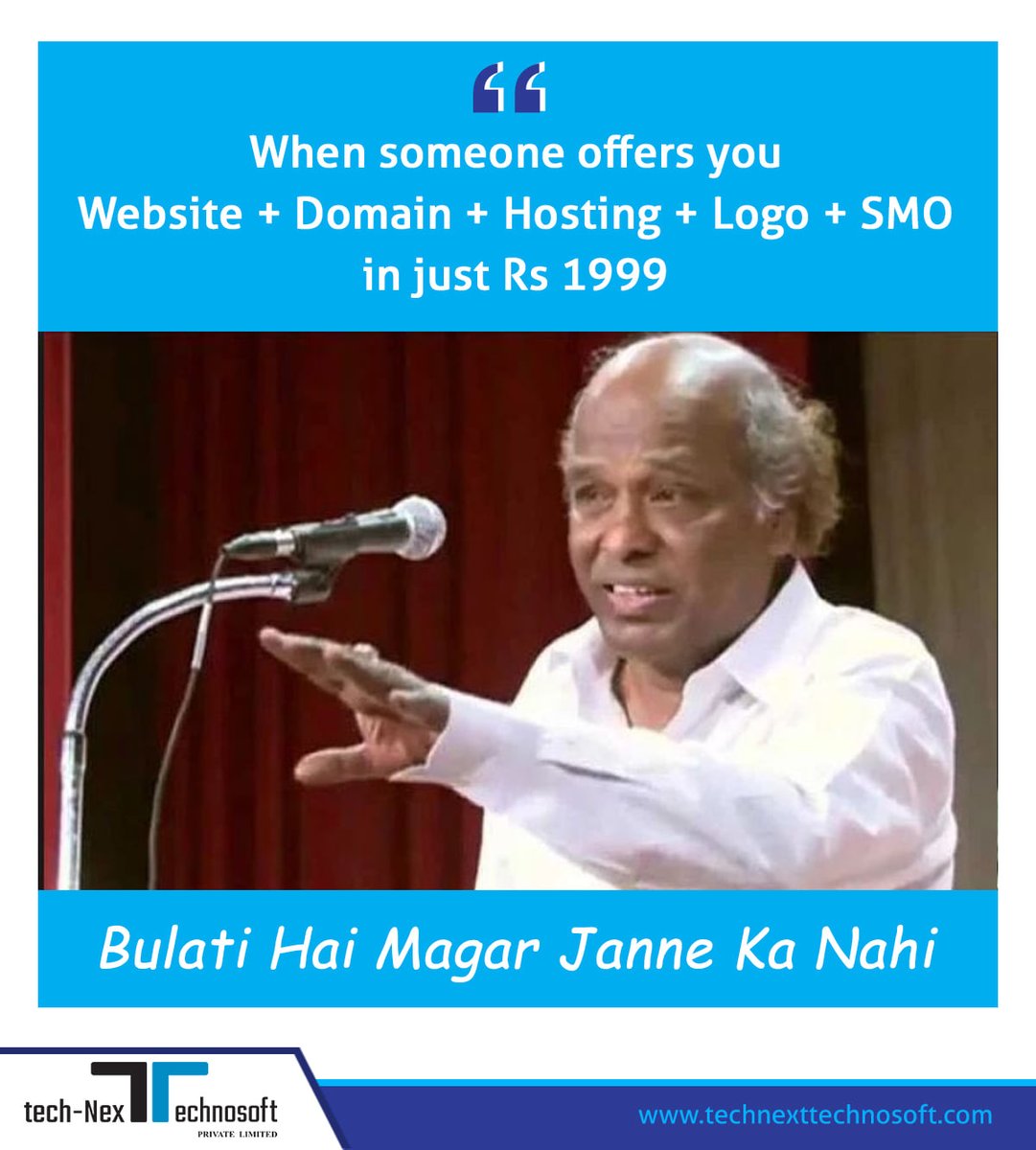 TTechnosoft's tweet photo. "Bulati hai magar janne ka nahi" - Late Rahat Indori

Don't Get Trapped !!

For any Inquiry Call or Whatsapp us at 99339 83911

#memes #webdevelopment #appdevelopment #leadgeneration #digitalmarketingagency #digitalmarketingservices #itcompanyindurgapur #Durgapurcity #Durgapur https://t.co/ZXzuIuqPCg