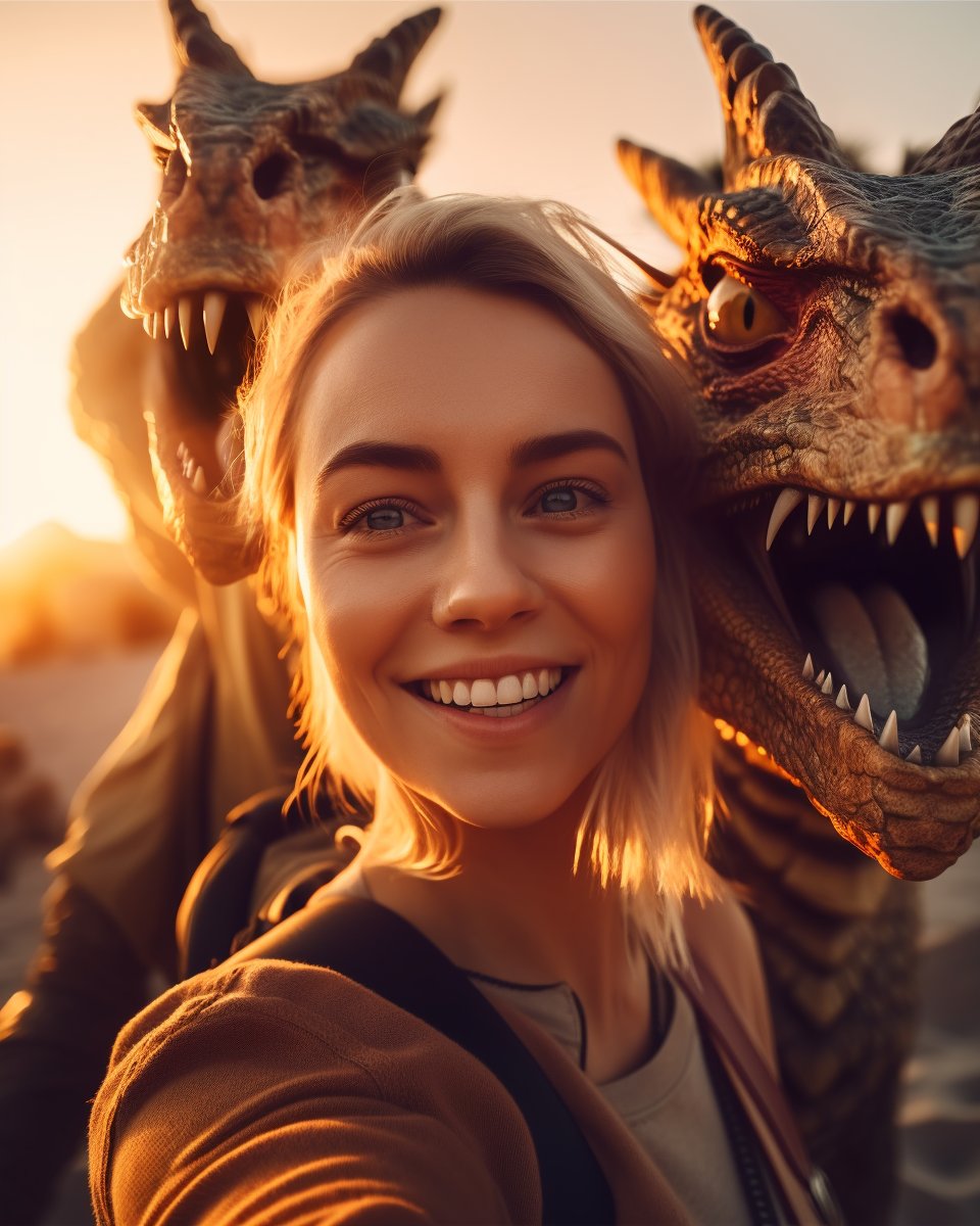 Утреннее селфи

#midjourneyv5 #midjourney #art #digitalart #арт #искусство #nft #russia  #artwork #Dragon #selfie #selfies #instaselfie