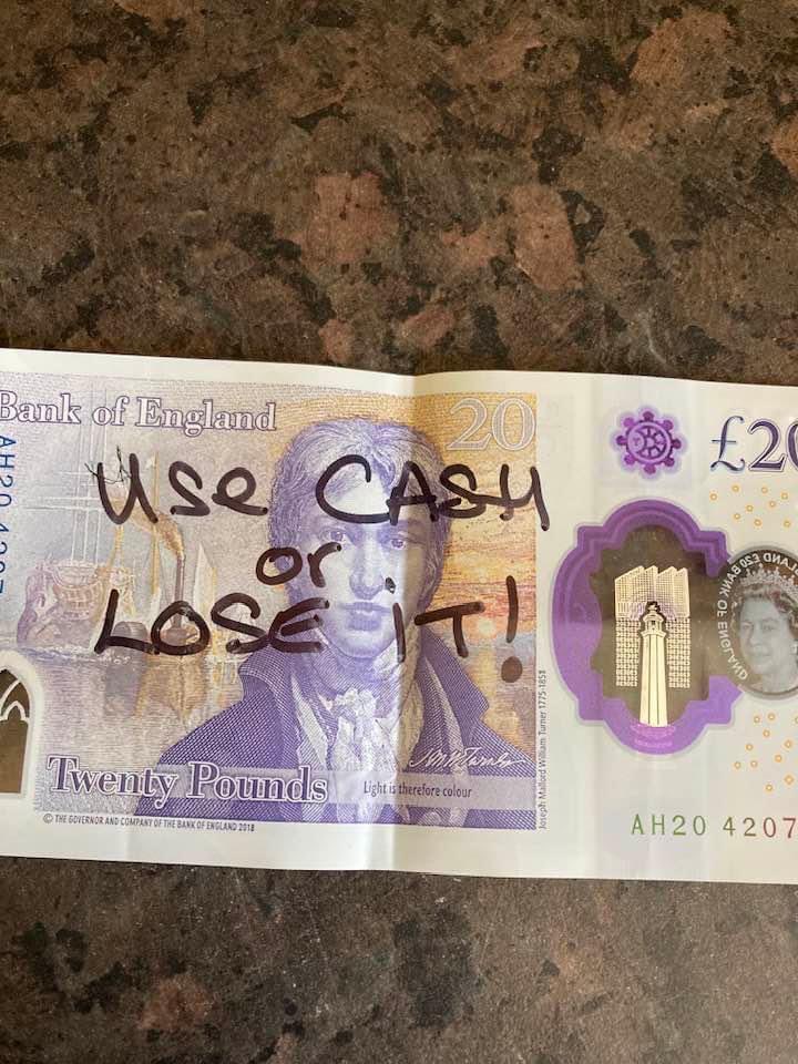 One Love will always advocate the use of cash at our events as a cashless society is Babylon - leaving behind Elderly people who less comfortable with tech, Rural communities also because of poor broadband and People with low income or debt tend to find cash easier to manage to