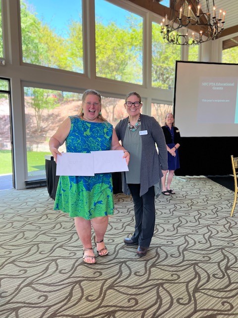 HembreeSprings's tweet photo. What a team! Yesterday,  HSES PTA won the Connect with Council &amp; Model PTA awards and received educational grants for STEM and SEL activities from the NFC PTA. We also celebrated our very own Jean Bagwell for Outstanding School Nurse and Jennifer Mauney for the Visionary Award. https://t.co/ET8tFT2CA5