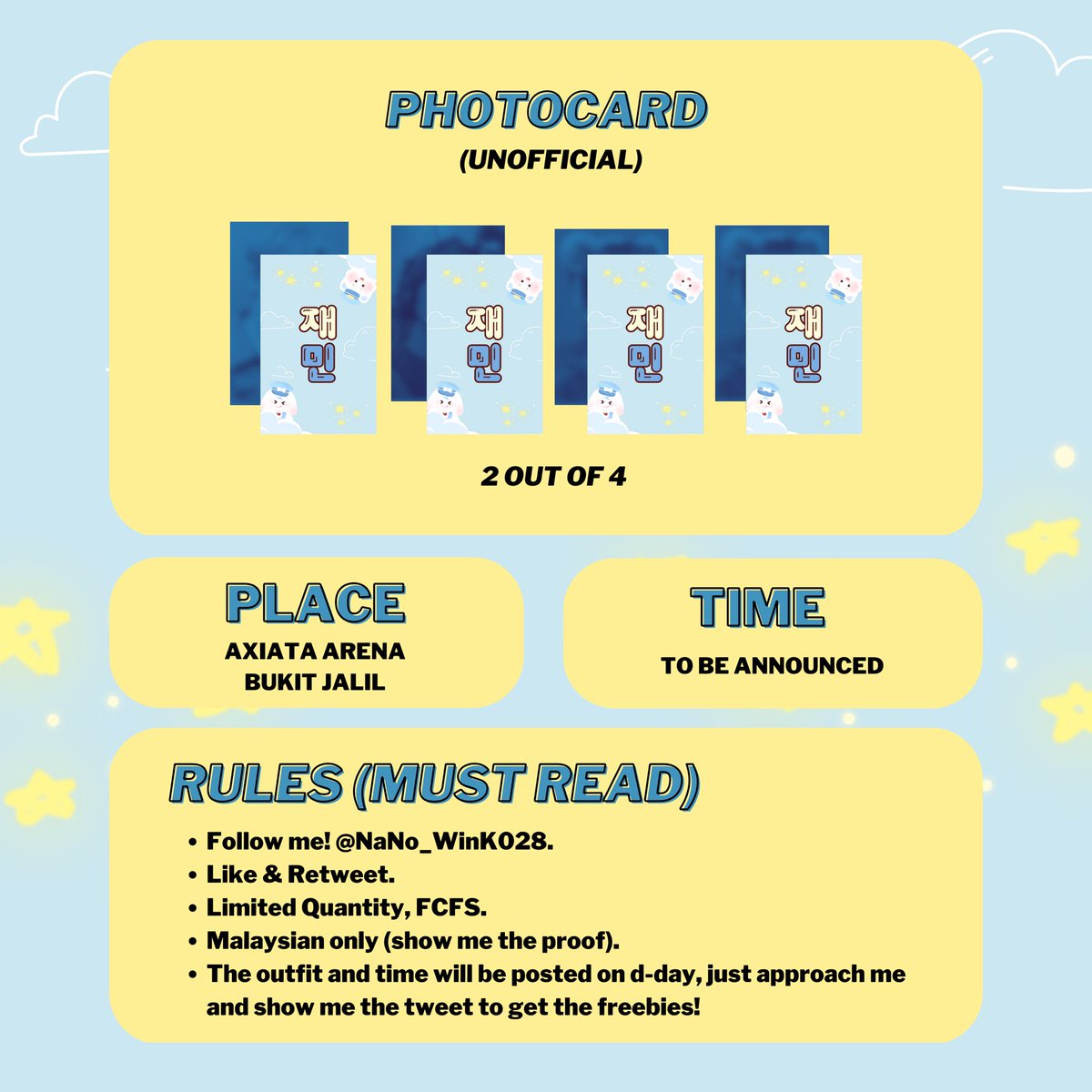 NaNo_WinK028's tweet photo. 💚The Dream Show 2 in KL
Freebies by @NaNo_WinK028

𝙅𝙖𝙚𝙢𝙞𝙣. 𝙑𝙚𝙧

📍Axiata Arena Bukit Jalil
📆 20 May
⏰ TBA

🩵Follow me!
🩵Like &amp; Retweet.
🩵Limited Quantity, FCFS.
🩵Malaysian only (show me the proof).

#THEDREAMSHOW2_in_KUALA_LUMPUR #TDS2inKL #THEDREAMSHOW2_in_KL https://t.co/dzfYBqdZSp