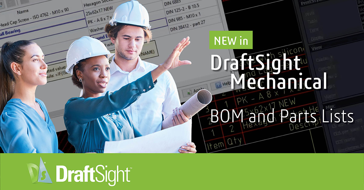DraftSight's tweet photo. Want to easily keep track of all the parts in your drawings? #DraftSight Mechanical lets you create and update BOMs that detail the properties of each component, such as part number and quantity. Don't miss out! https://t.co/jEfoFeZcLf #BOM #PartsList #DesignTools https://t.co/V4pz7ndFe0