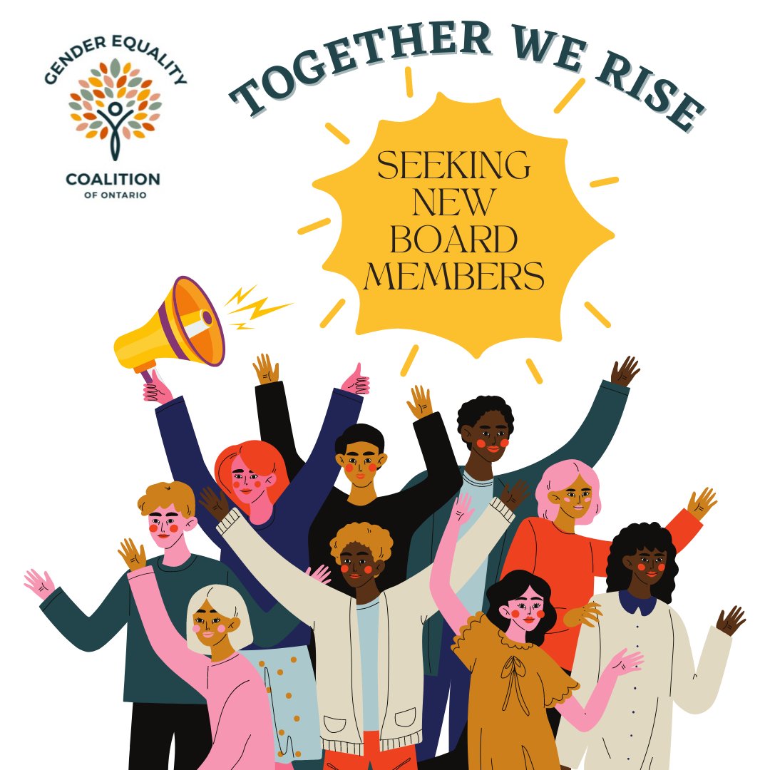 JOIN OUR BOARD TO CONTRIBUTE TO GENDER JUSTICE. 💜
Do you want to create a more just and equitable society? Are you interested in the promotion of social justice or in being an advocate? The Gender Equality Coalition of Ontario is seeking new board members.
We are actively seeki
