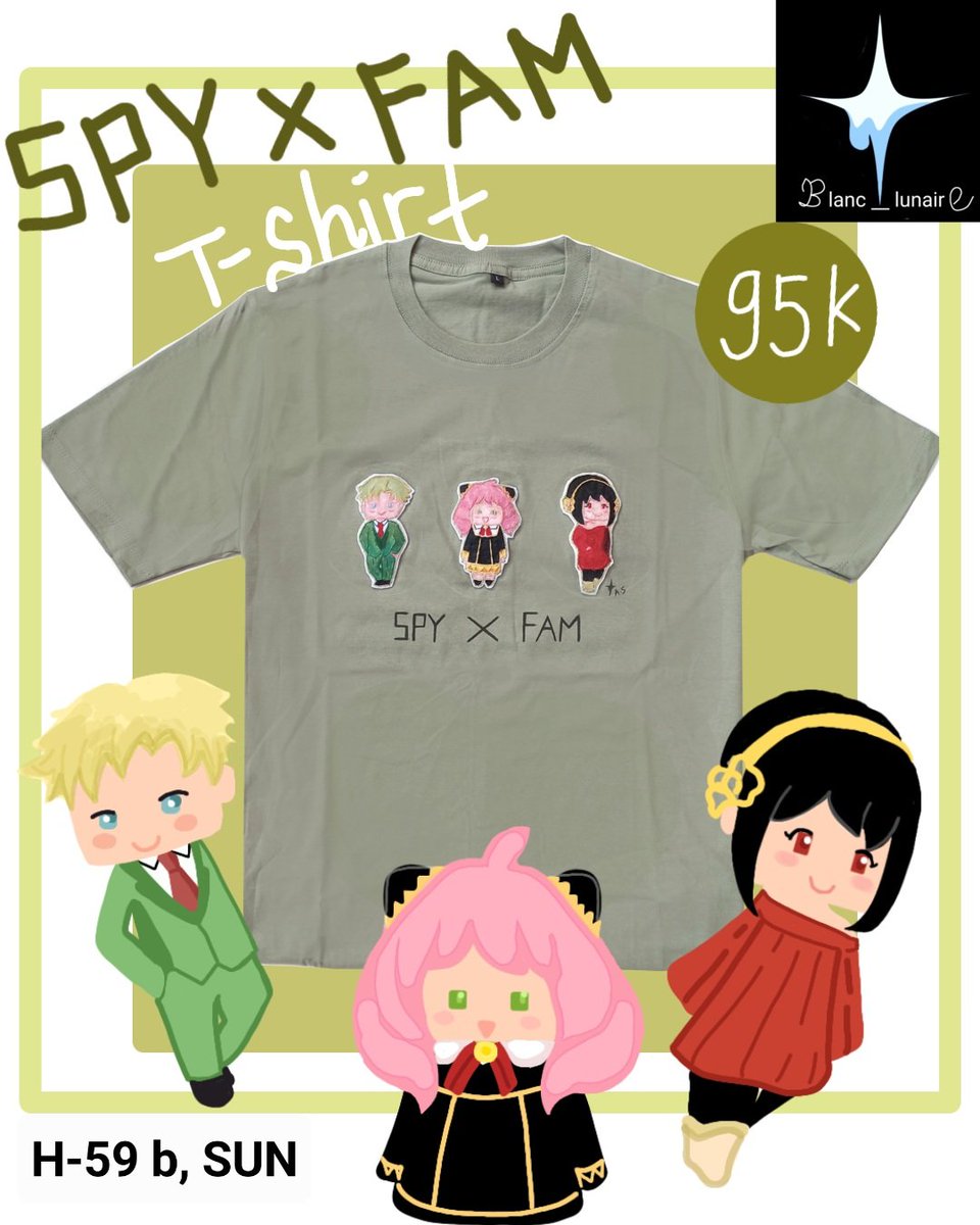 agnezes1's tweet image. 5. &quot;Spy x Fam&quot; Green T-shirt
#comifuro16catalogue #spyxfamily #spyxfam