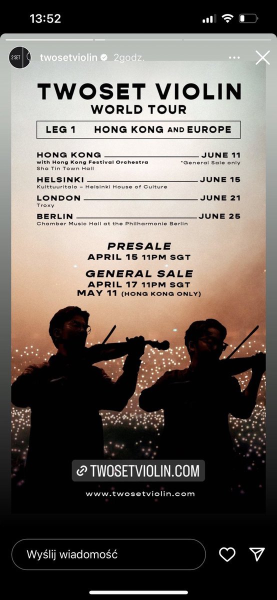 zapa_potatoes's tweet image. Despite my love for twoset, calling this “Europe tour” makes me laugh. Tbh I would prefer if they don’t go here at all this year and save europe for later than do 3 cities. 
And I thought that Arctic Monkeys’ European tour was lamentable 🥲