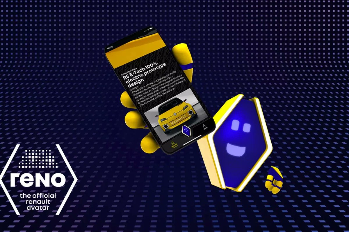 completecar's tweet photo. Renault creates Reno, a digital avatar that will start appearing in Renault cars next year. 

Find out more in our news story:  https://t.co/8cMYJvDLr2 https://t.co/VGmLSRZUaM