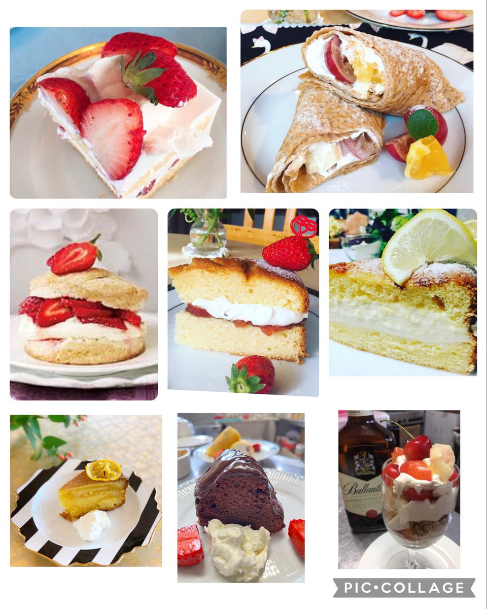 TearoomAlliance's tweet photo. 久々にティールームのお菓子のご紹介。
オレンジケーキ、ダブルチョコレートケーキ、定番のヴィクトリアサンドケーキ、アメリカンショートケーキなど。
パンはフランスパン風パンあります。
ベイクウェルタルトはあと少し。 https://t.co/f0obSSliWP