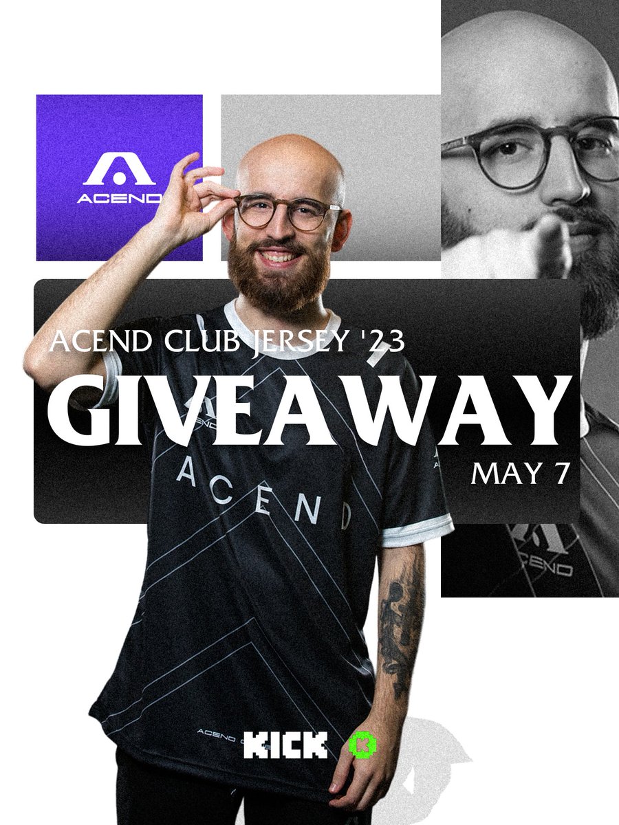 k4shera's tweet photo. 🚨 GIVEAWAY 🚨

WIN AN OFFICIAL 2023 @AcendClub JERSEY! 💣

all you have to:🧑‍🍳

follow me on twitter 👉 @k4shera 
like👍and retweet this post!
be subscribed to my @kick channel 💹

Giveaway winner will be announced may 7th before EMEA @PlayApexEsports final! https://t.co/xfvy7CNQJ6