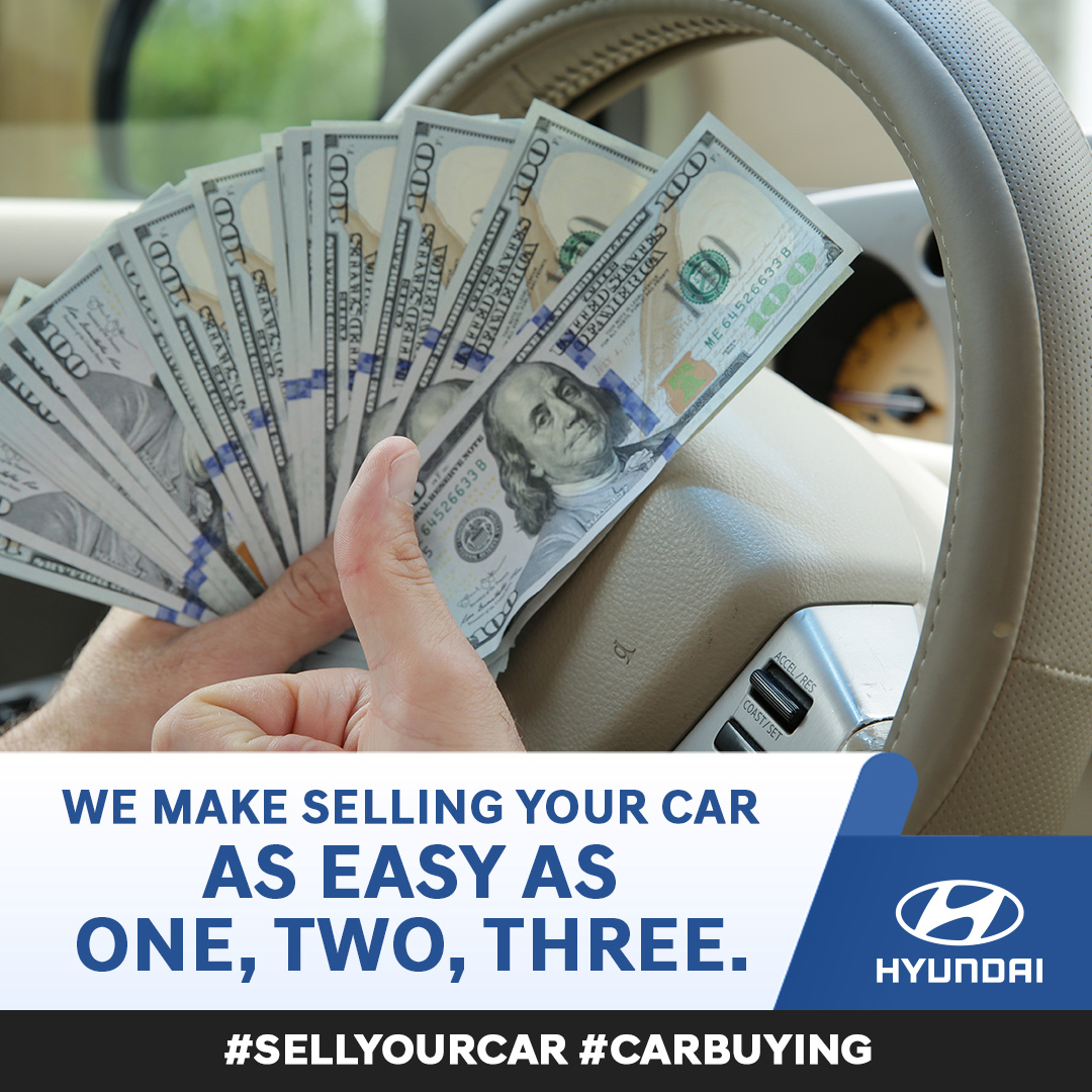 GettelPunta's tweet photo. Make space in your driveway and sell us your car today! We make selling your car an easy and seamless experience. Visit Gettel Hyundai of Charlotte County today. #SellUsYourCar #TradeIn https://t.co/mlxvkmOkoS https://t.co/SR8725eiAw