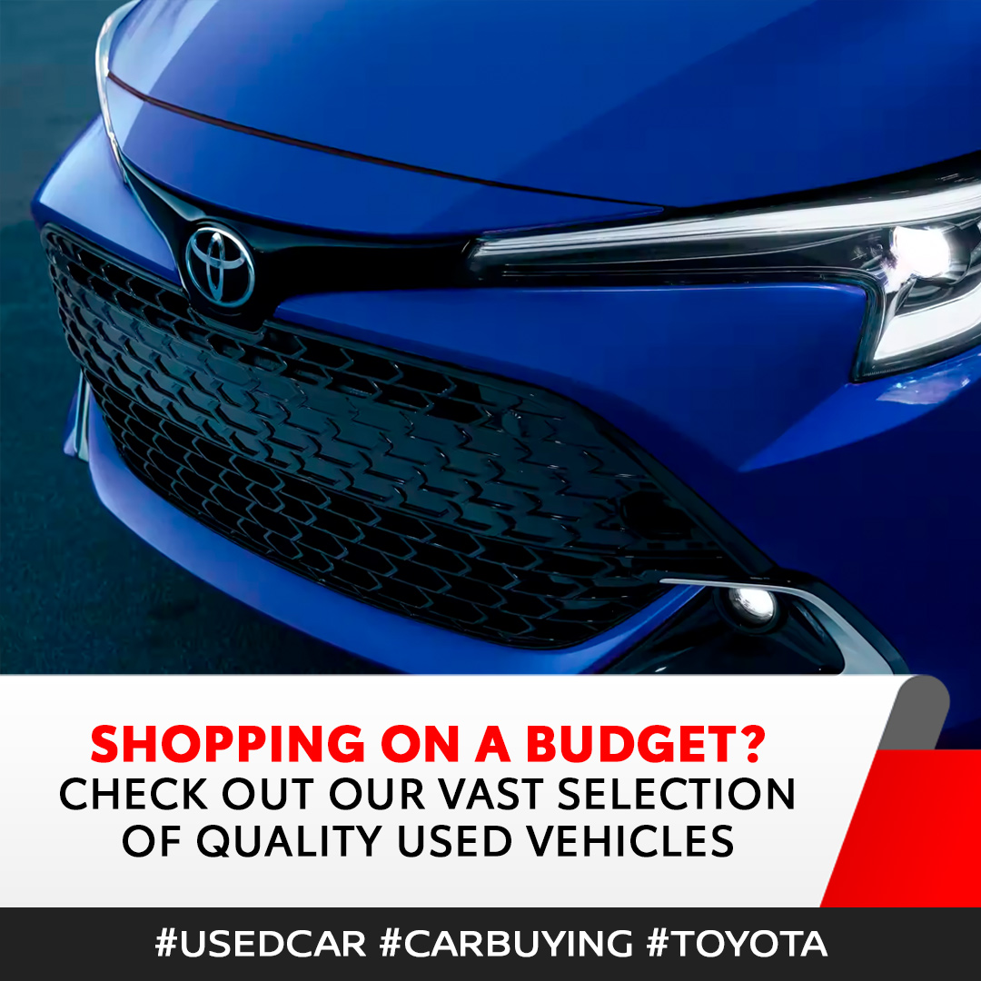 GettelPunta's tweet photo. Shopping on a budget? Check out our vast selection of quality used vehicles here at Gettel Toyota of Charlotte County. Drive off in a new-to-you ride today. #UsedCar #CarBuying #Toyota https://t.co/l6LGoPTtt0 https://t.co/f5tLUv7yPG