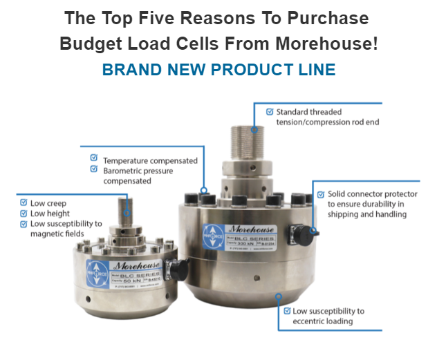 mhforce1's tweet image. Morehouse Launches A Budget Load Cell Product Line! Our Budget Loadcells are calibrated to a variety of calibration standards, including ISO 376, and ASTM E74. We guarantee performance specifications of better than 0.02%! bit.ly/3JUfYrv #calibration #budget #loadcells